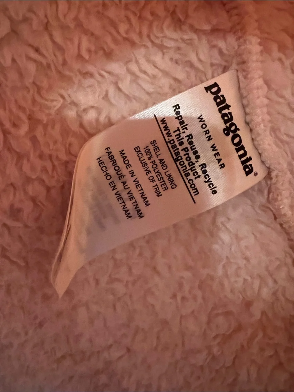 Patagonia Women's Plush Half-Zip Fleece Pullover - Pale Pink Medium